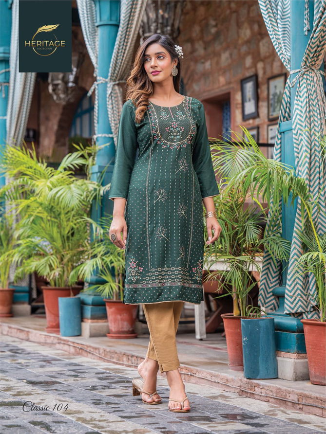 Heritage Classic Vol 4 Embroidery Kurti Catalog